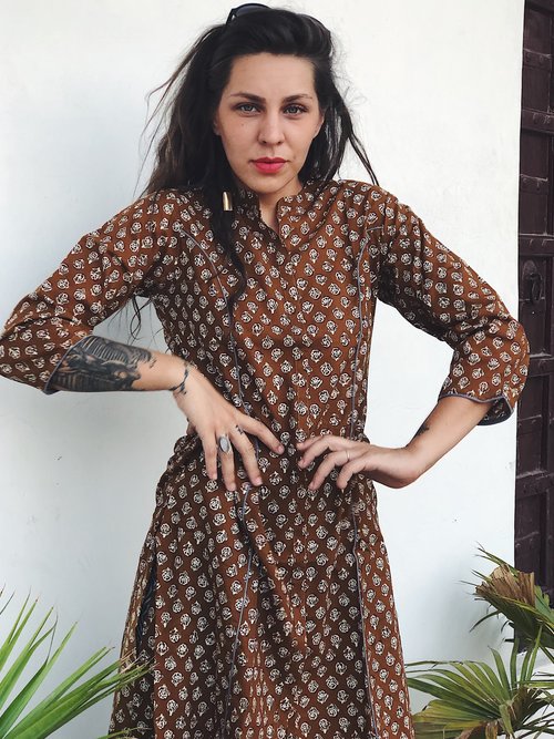 Курта Block Print