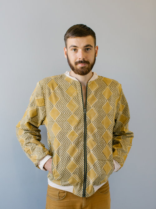 Бомбер Block Print_помаранчевий зіг-заг