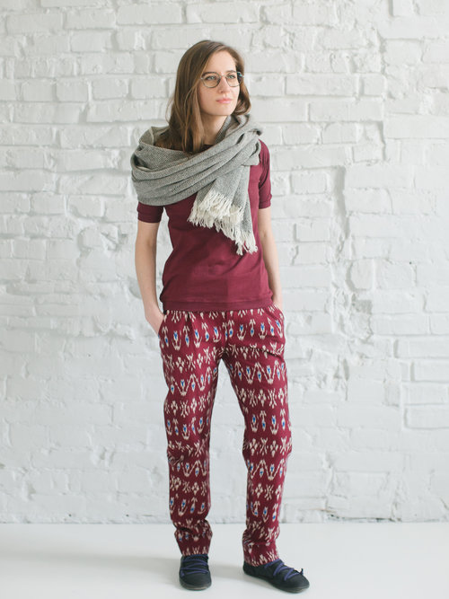 Брюки Ikat_червоний