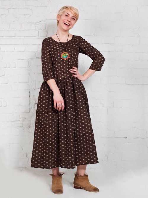 Сукня Linen_коричневий