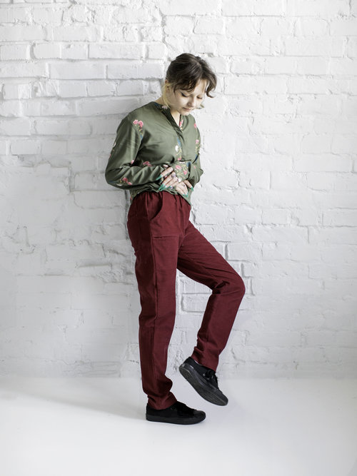 Брюки Corduroy_Червоний